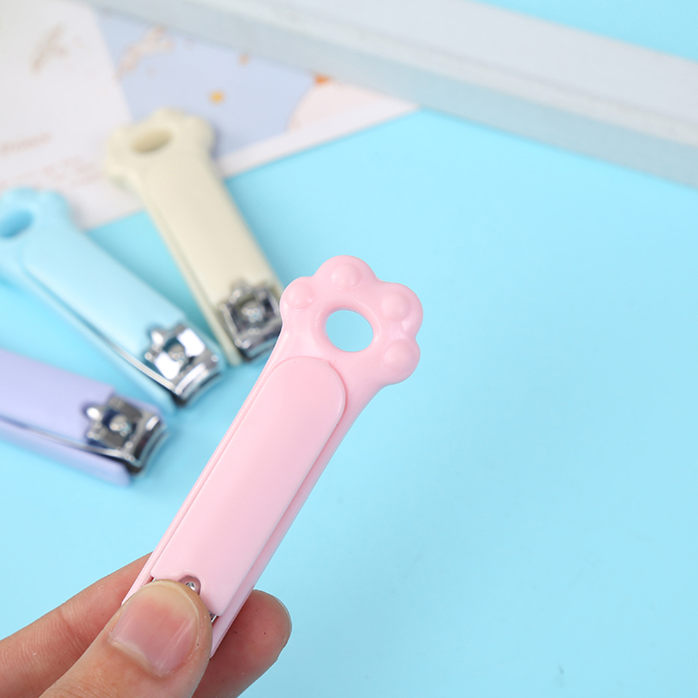 Anti-splish cute cat paw design abs+carbon steel nail clipper